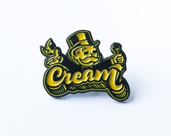 Wu Tang Clan C.R.E.A.M - Cash Rules Everything Around Me - lapel enamel pin Monopoly