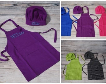 Personalized / Monogrammed Kid Apron With Chef Hat