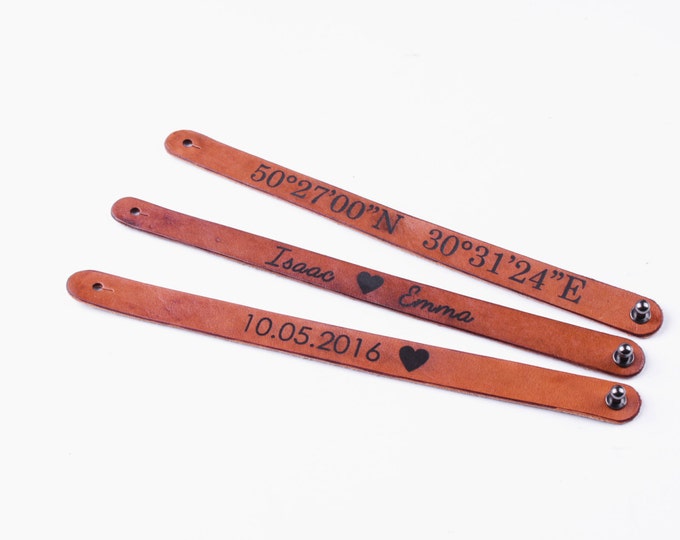 Date bracelet - save the date band - friendship bracelet - custom date - engraved bracelet - special date - wedding date - engagement gift
