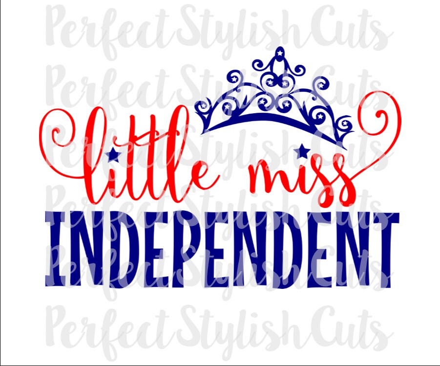 Download Little Miss Independent SVG DXF EPS png Files for Cutting