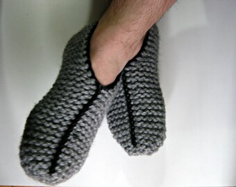 Knitted Slipper Socks for Men, Knitted Slippers, Knitted Socks, Chunky Slippers, Mens Booties, House Shoes, Gift For Men, Gifts for Dad