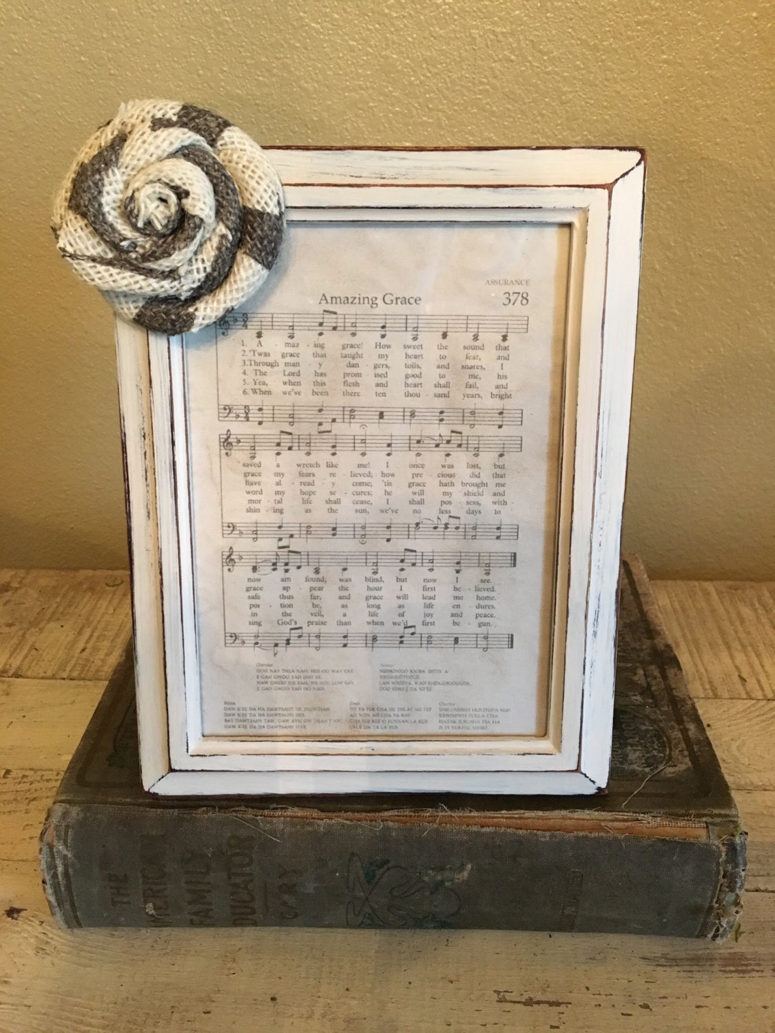 Hymnal Frame Framed Hymn Hymnal Craft by HartsfieldCraftCo