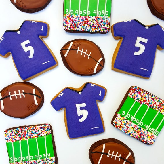 Custom Baltimore Ravens Football Cookies Choose by MerciBakery