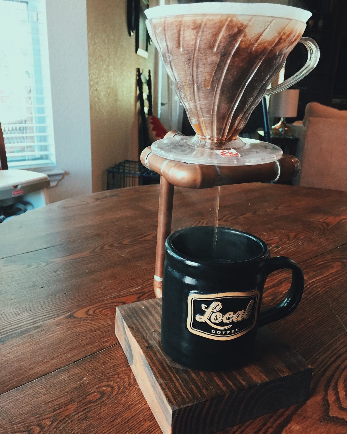 Copper Coffee Pour Over Stand