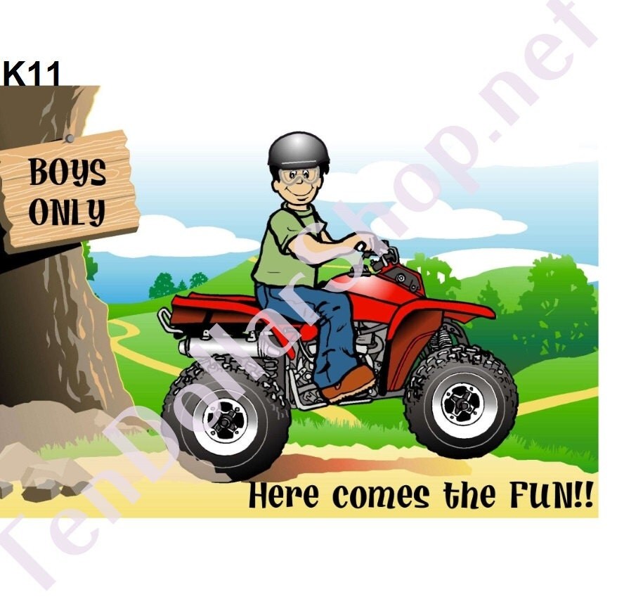 ATV Four Wheeler Personalized Cartoon Prints Custom Picture