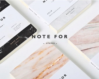 Blank marble notebook, blank notebook, travel Journal, Planner, Journal Insert, Planner Insert-silence