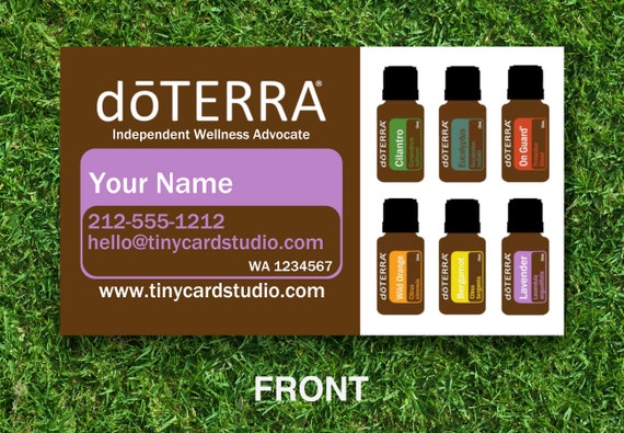 Custom DoTERRA Business Cards Full Color And By TinyCardStudio