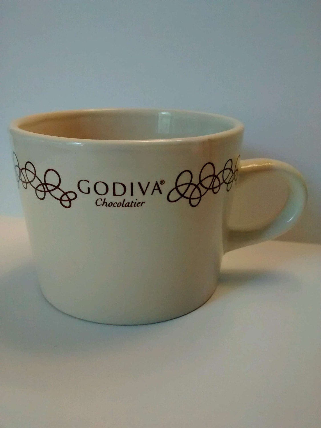 Godiva Chocolatier Chocolate Flared Coffee Mug Tea Cup Brown