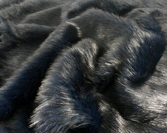 Faux Fur fabric Ermine Fabric Black and White by AliciasFabrics