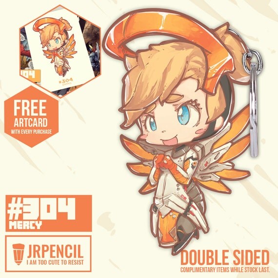 overwatch mercy keychain