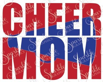 Cheer Mom Cut File Knock Out Cheer Mom SVG Cheerleading Cheer Cheerleader Clipart Svg Dxf Eps Png Silhouette Cricut Cut File Commercial Use