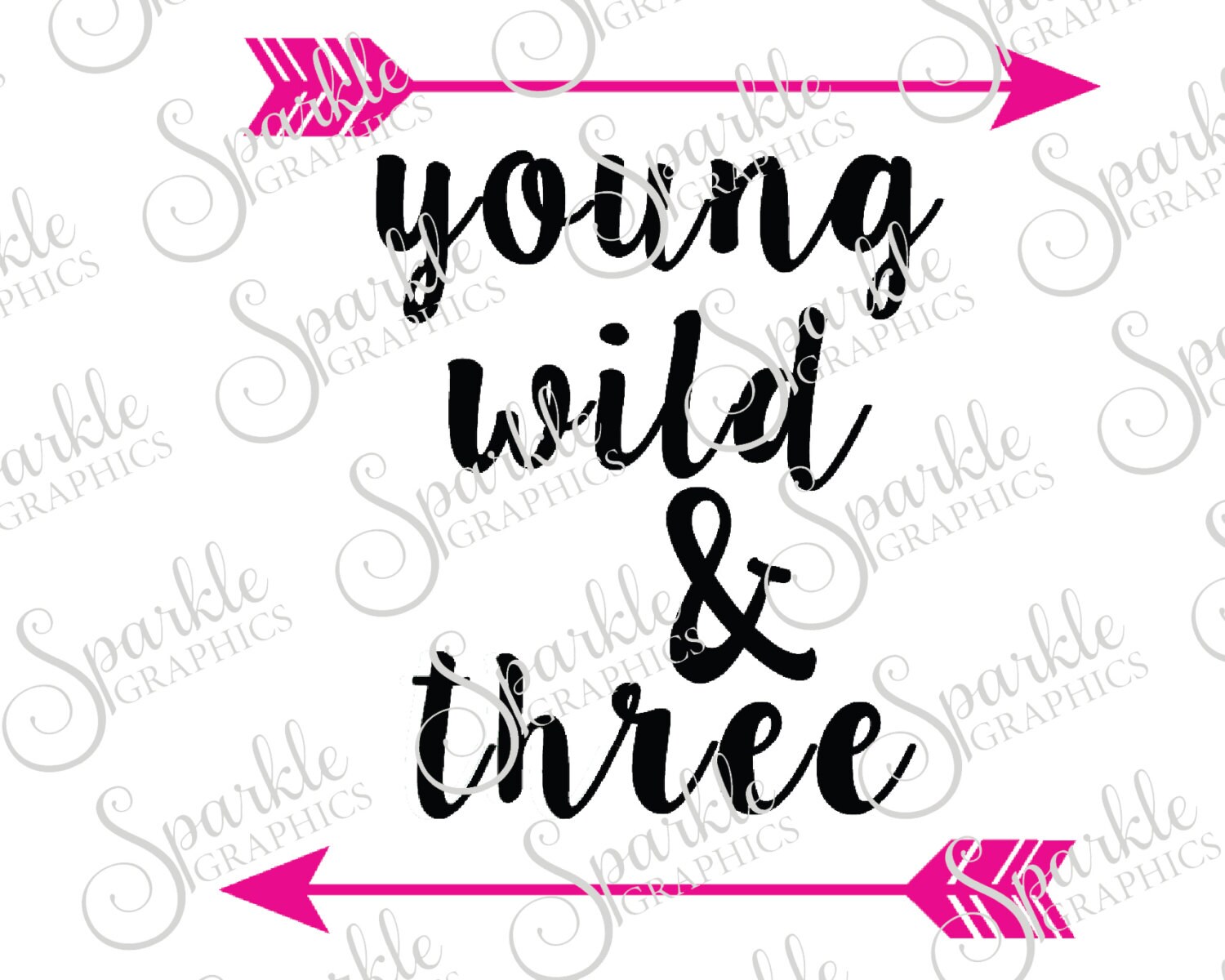 Download Young Wild and Three SVG Third Birthday Shirt Arrow svg