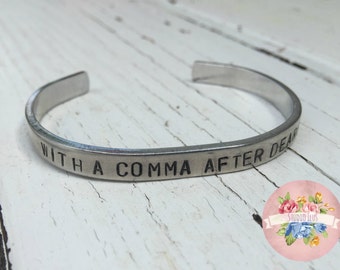Hamilton Musical Handstamped Bracelet - With a comma after dearest - Gift for her - Christmas gift - Broadway Gift