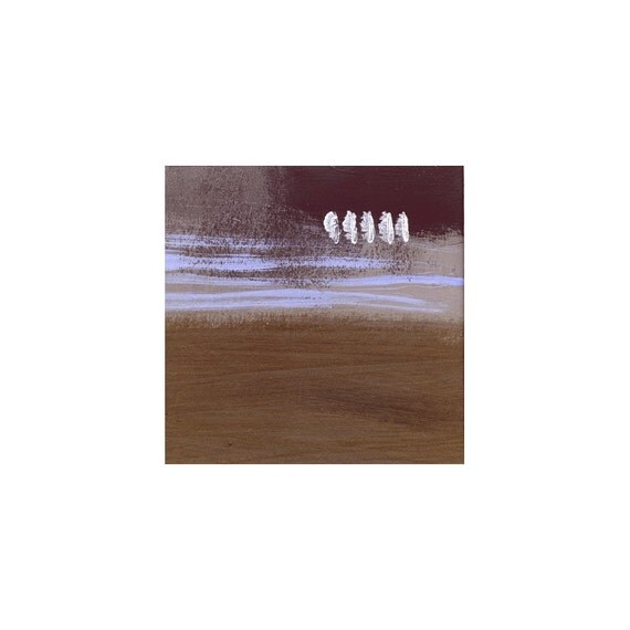 Acrylic painting on black paper small art work abstract