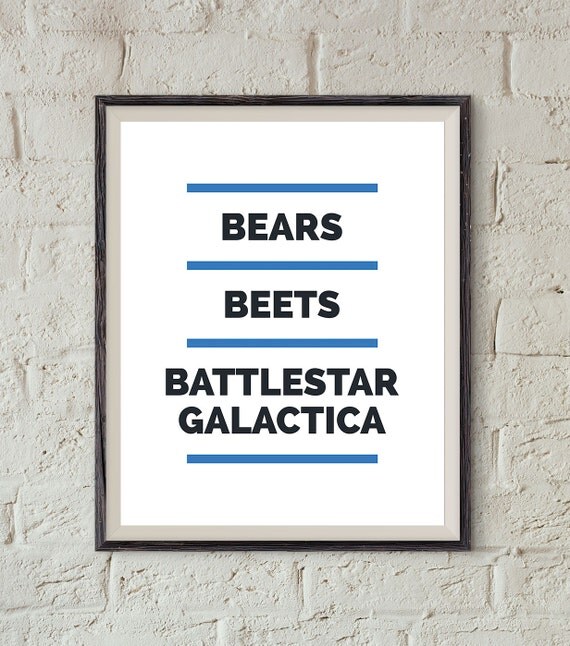 The Office Bears Beets Battlestar Galactica digital