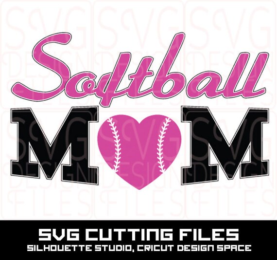 Download Softball Mom SVG Print & Cut Mom Car Decal SVG by ...