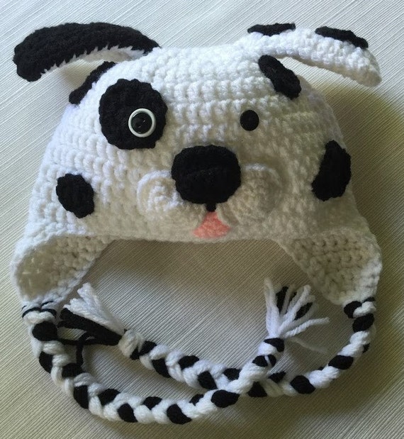 Crochet Dalmatian Dog Hat Dalmatian Puppy Hat Character Hat