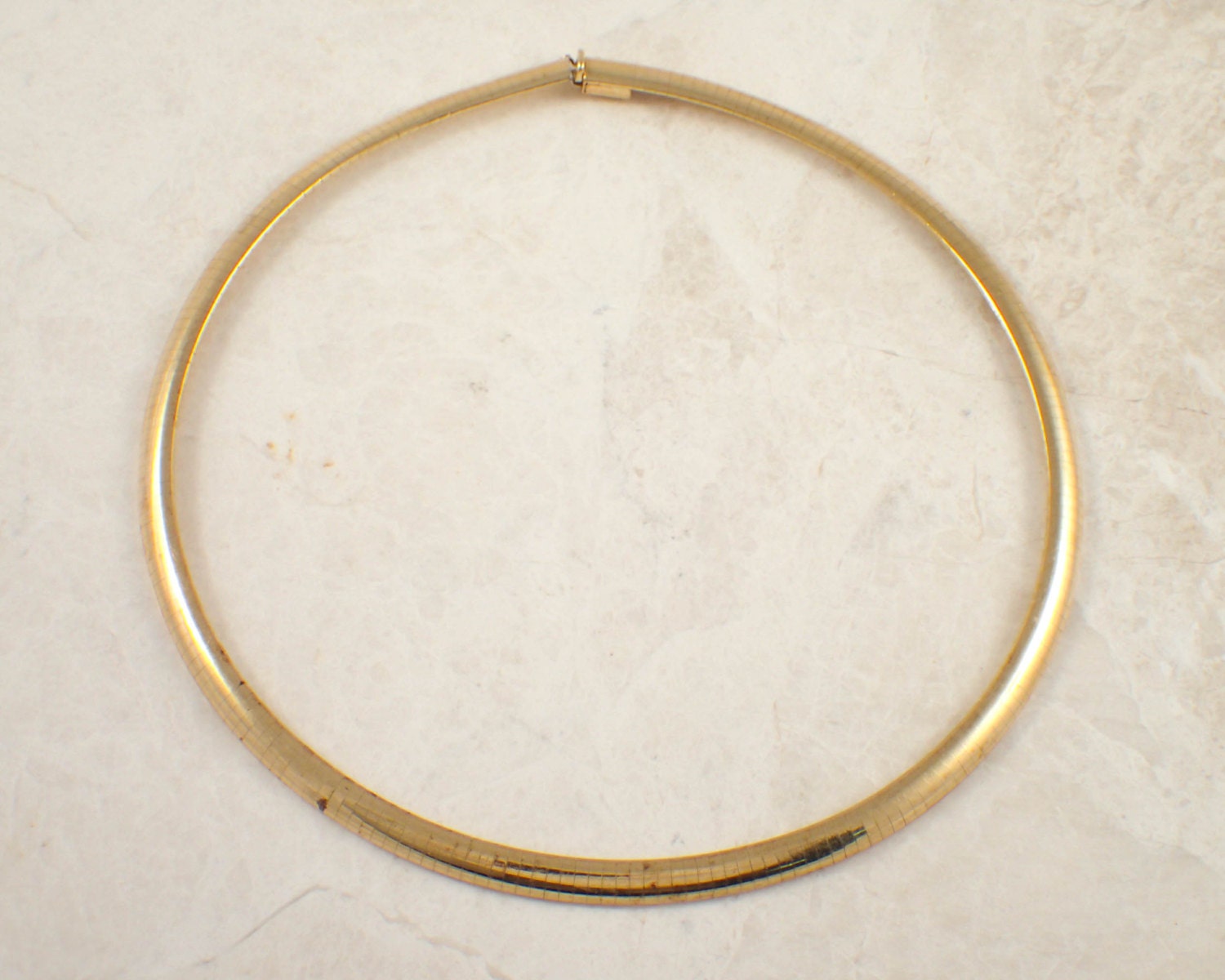 14K Yellow Gold Omega Necklace