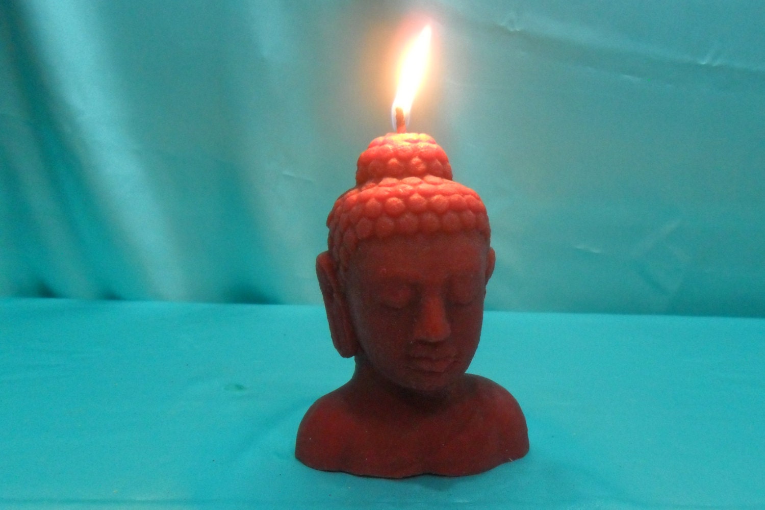 Pure beeswax Buddha head candle. Buddha candle. Meditation