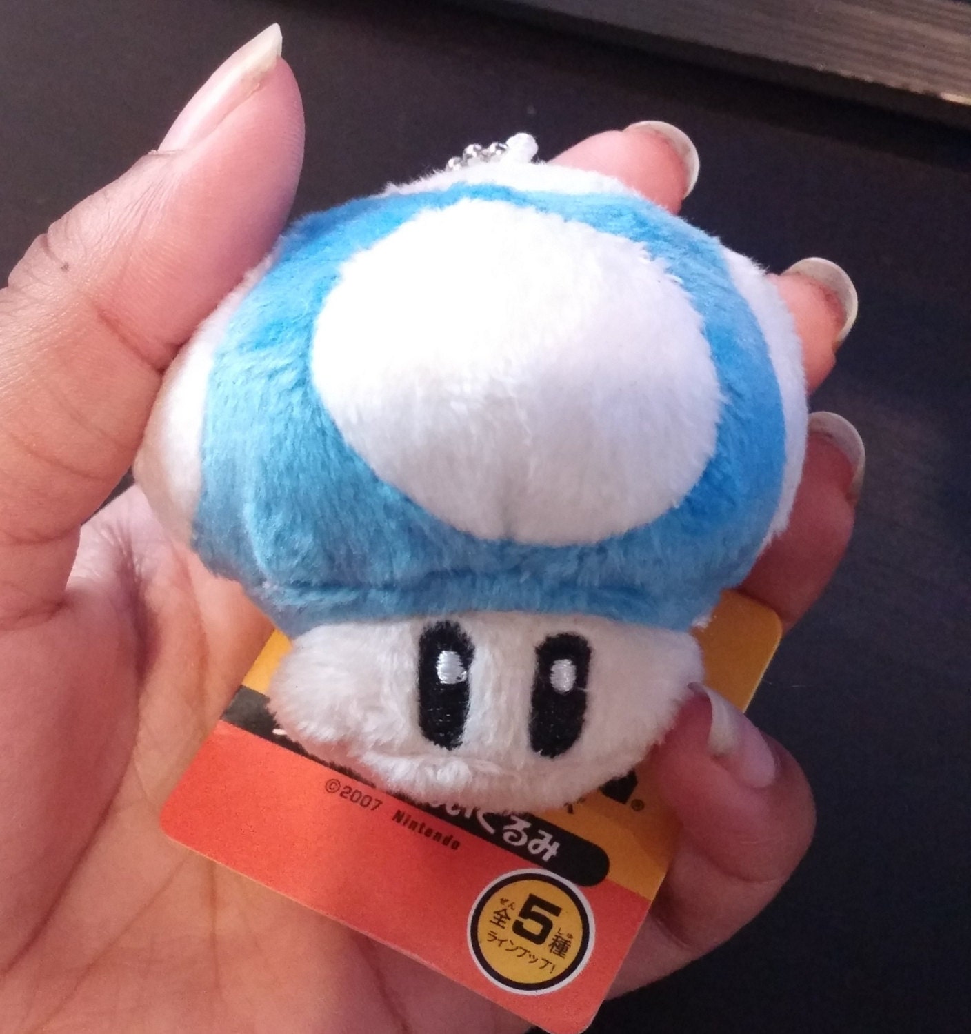 blue mushroom plush