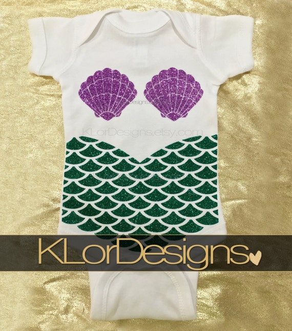 Mermaid Onesie Baby Girl onesie Mermaid in Training onesie