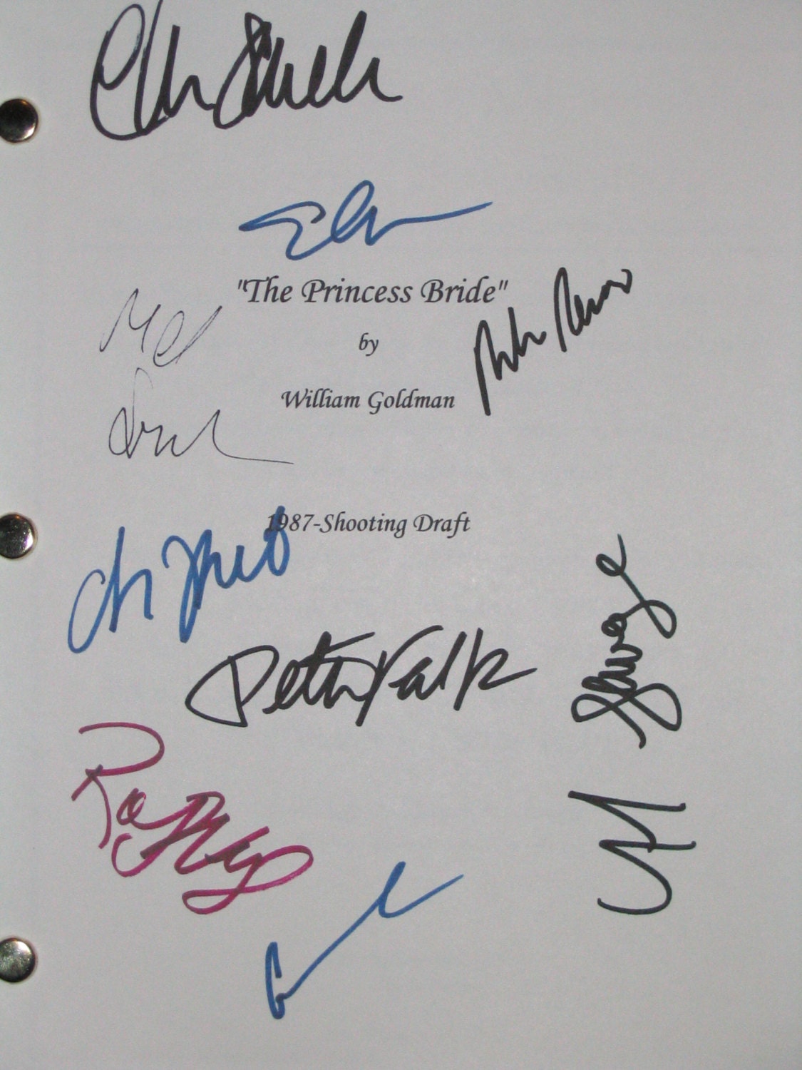 The Princess Bride Signed Film Movie Screenplay Script 9X