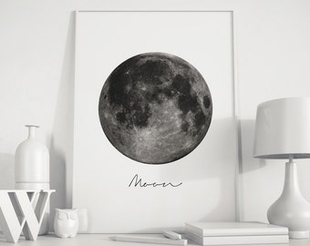 Moon Wall Art full moon wall art | etsy Moon Wall Art full moon wall art | etsy