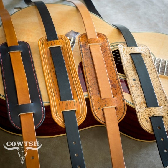 Custom Leather Shoulder Pad for 1 Vintage Guitar Strap