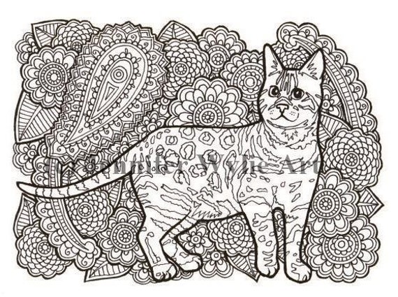 Download 31+ Bengal Cat Coloring Pages PNG PDF File - Free Design PSD