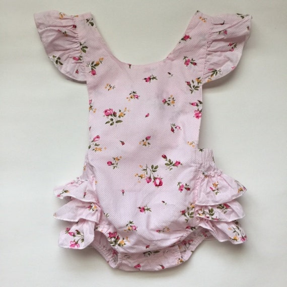 Items similar to Flower Printed Ruffle Summer Romper - 6 months on Etsy