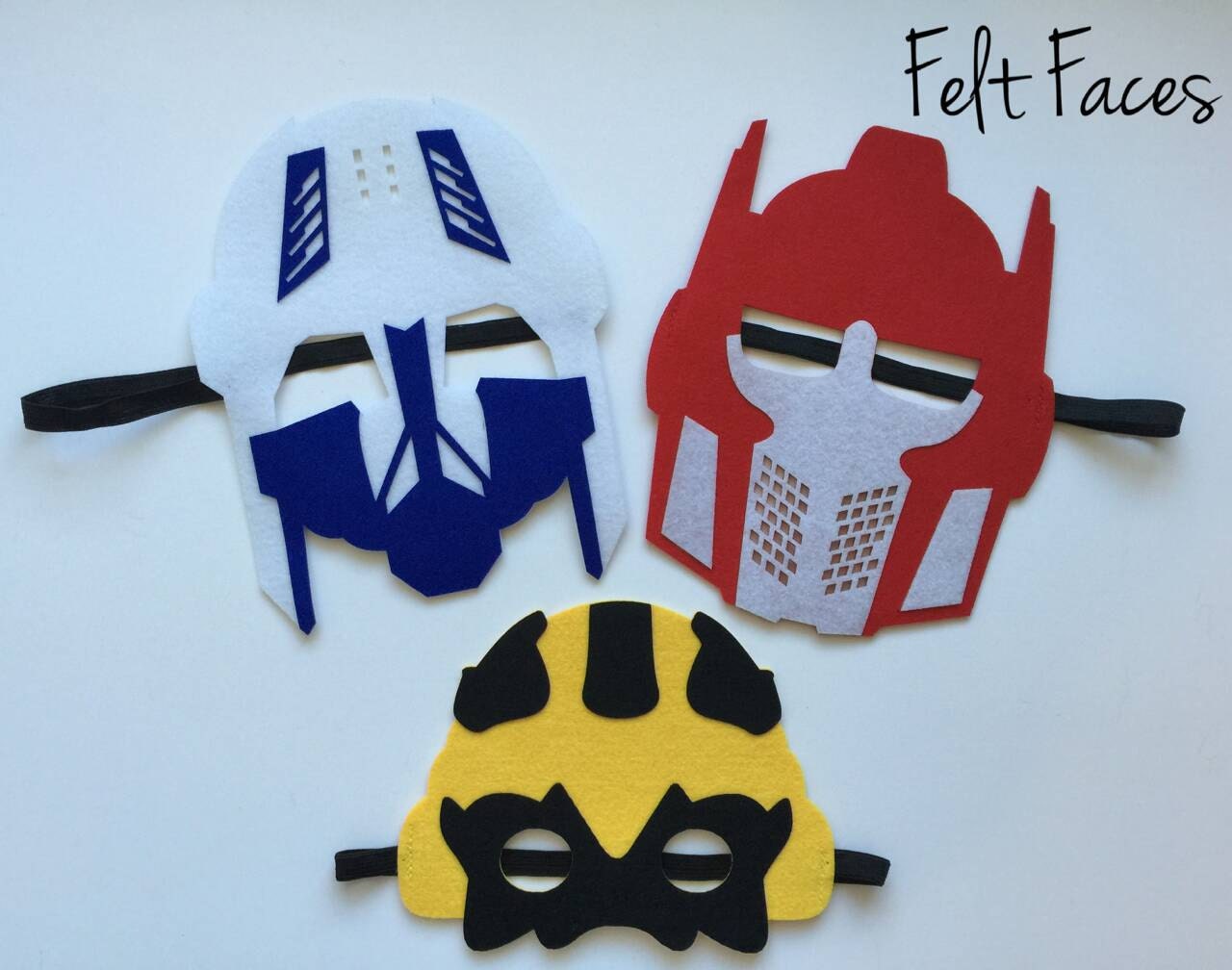 SET OF 6 Transformer Party Mask Transformer Party By KSFeltFaces