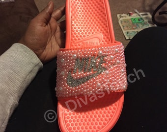 Bling Nike Slides with Swarokski Stones