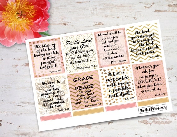 Christian stickers Prayer journal bible stickers by InArtPlanner