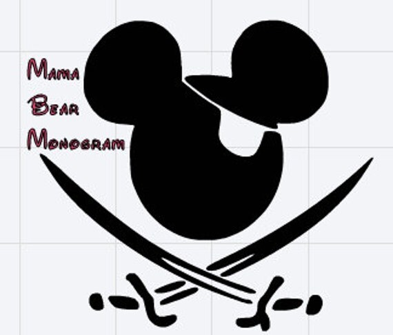 Download Items similar to SVG Pirate Mickey Cutting File-- Instant ...