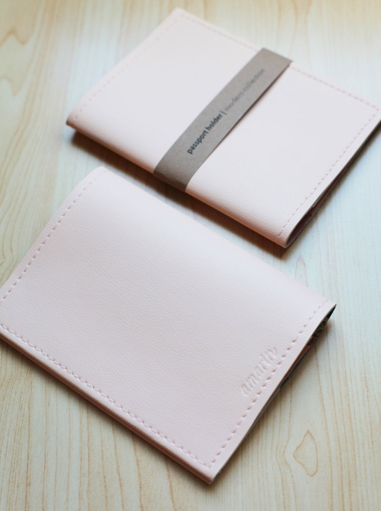 Pink passport holder passport case vinyl by amarincollection