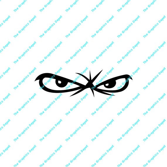 Decal Cut File Digital Download Eyes Evil Eyes Dxf