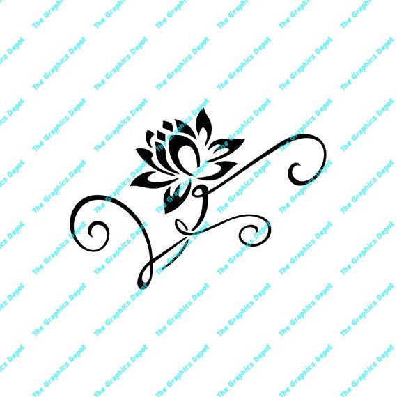 Download Digital Download - Lotus Flower - DXF, PDF, SVG files ...