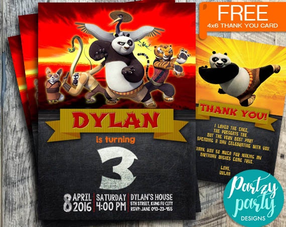 Kung Fu Panda Birthday Party Invitations 10