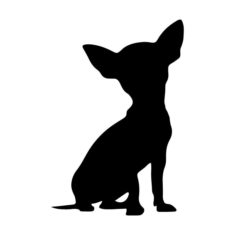 Chihuahua Decal Vinyl Sticker Custom by DorwoodStudioVinyls