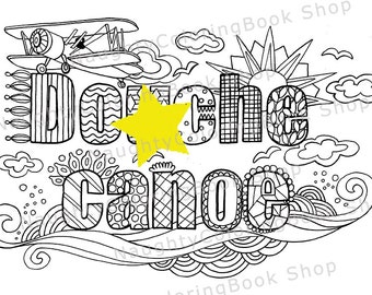 Douhe Canoe Swear Words Printable Coloring Pages Word