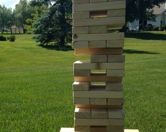 Giant Jenga - Jenga - Yard Jenga Set - Yard Game - Jumbo Jenga w/ out Crate Stand
