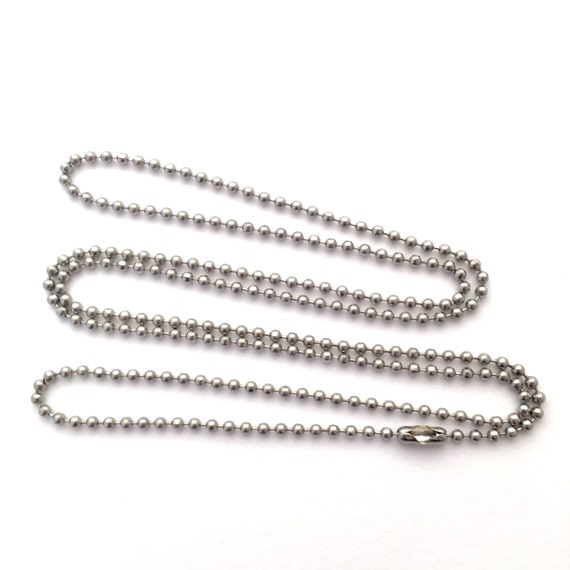 Stainless steel 30 inch military dog tag ball chain 2.4mm 3