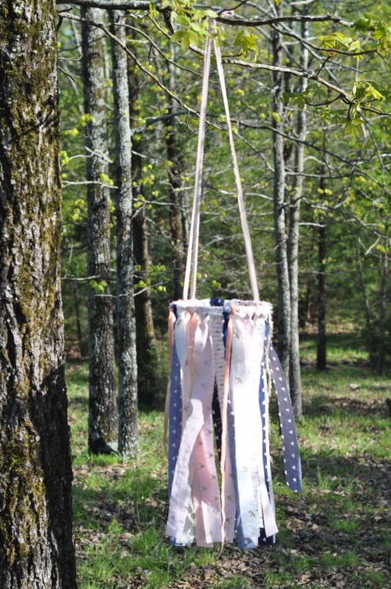 Fabric Chandelier Fabric Mobile Nursery by SweetReverieStudio