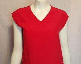 Vintage Oleg Cassini Silk Blouse, Size 4