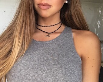Silver or Gold Whale Tail Choker