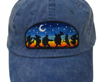 Grateful Dead Hat- Moondance Embroidered Baseball Cap / hat /Dead and Company/ Dancing Bears / Terrapin Turtles