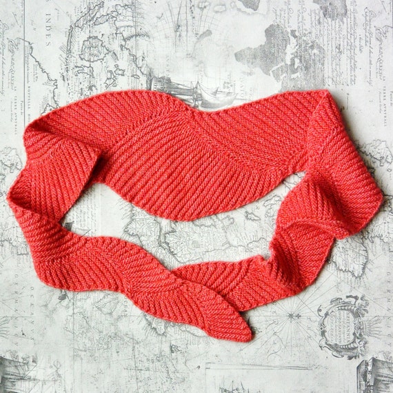 Knitting PATTERN The Baktus Scarf SWIRL by TheSilkySkein on Etsy