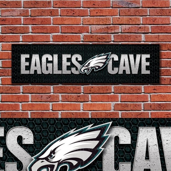 Philadelphia Eagles Cave Mancave 24 X 6 Wood Sign