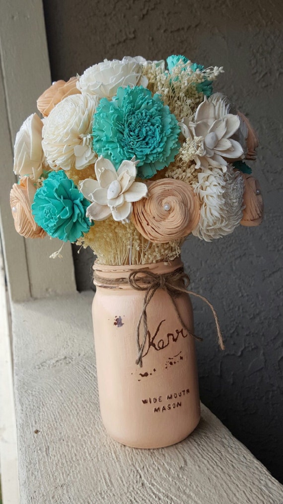 Rustic Sola Flower Centerpiece