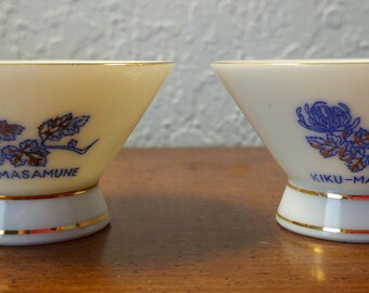 Set of 2 Vintage Kiku-Masamune Sake Drink Cups